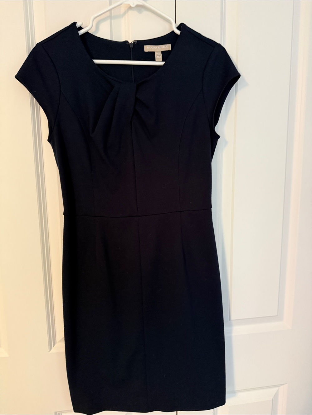 Charter Club Navy Cap-Sleeve Midi Sheath Dress